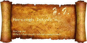 Herczegh István névjegykártya