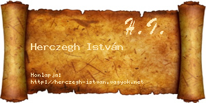Herczegh István névjegykártya