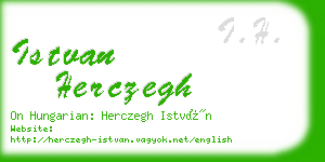 istvan herczegh business card